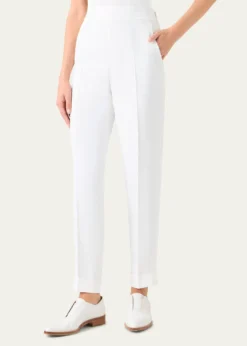 AkrisChris Pleated Straight-Leg Pants