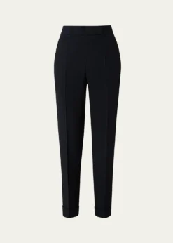 AkrisChris Pleated Straight-Leg Pants
