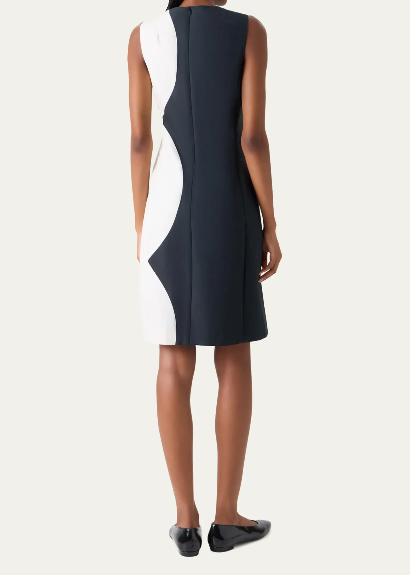 AkrisColorblock Silk Sleeveless Sheath Dress
