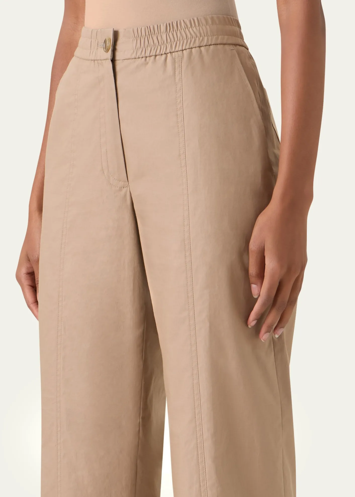 AkrisCotton Gabardine Straight Leg Fritz Pants