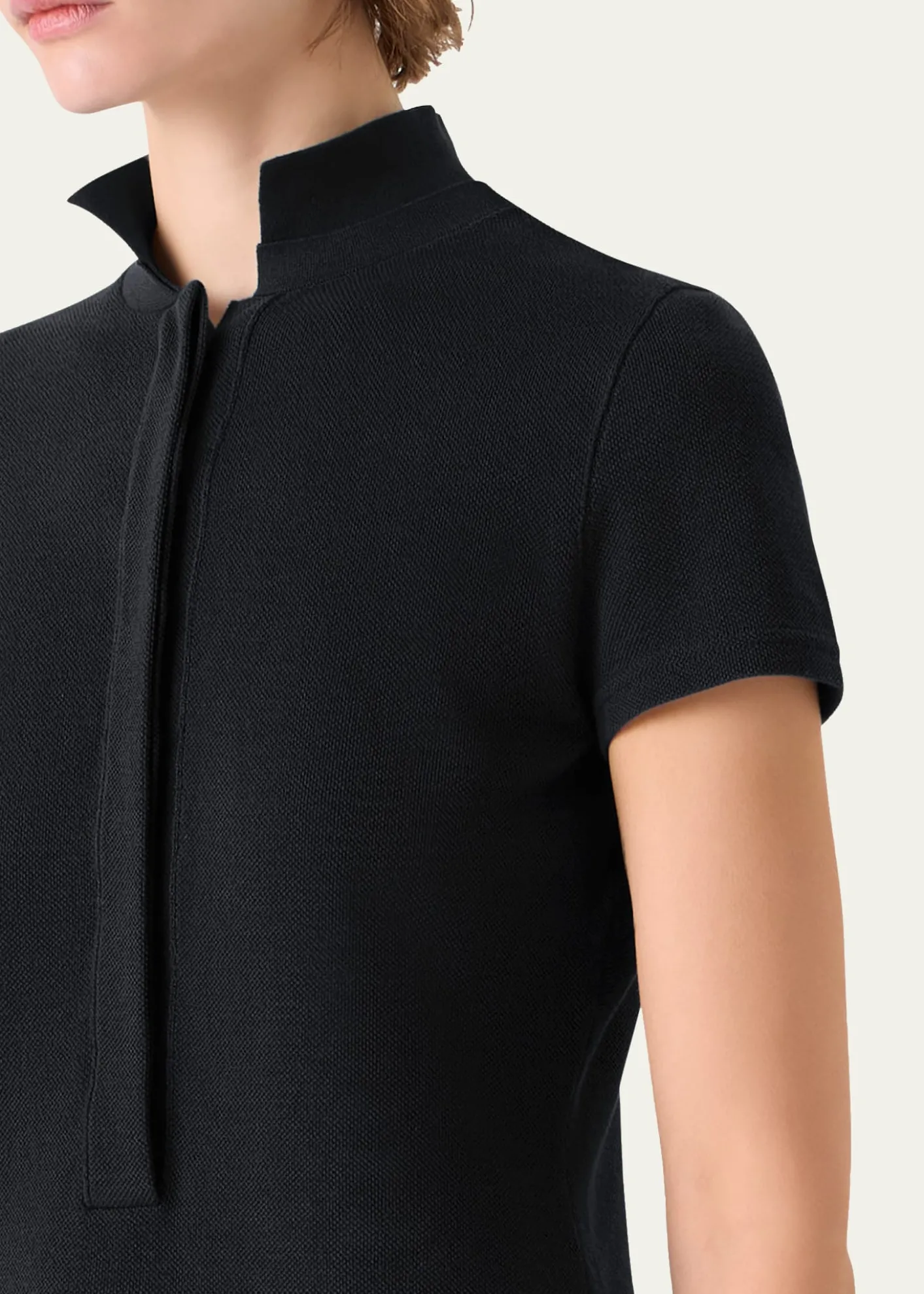 AkrisCotton Pique Short-Sleeve Polo Shirt