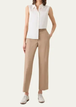 AkrisCotton Voile Button-Down Fitted Shirt