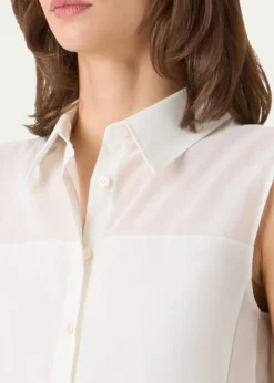 AkrisCotton Voile Button-Down Fitted Shirt