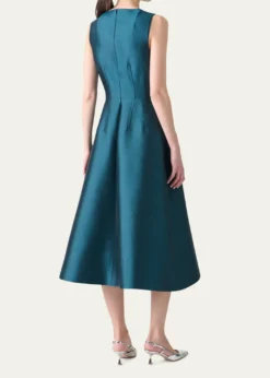 AkrisDupion Silk Sleeveless Cocktail Dress