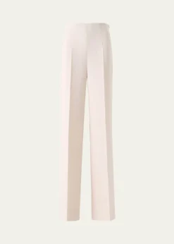 AkrisFiyuki Linen-Wool Double-Face Wide-Leg Pants