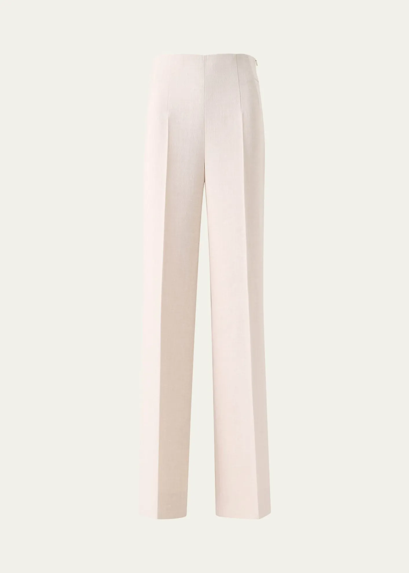 AkrisFiyuki Linen-Wool Double-Face Wide-Leg Pants