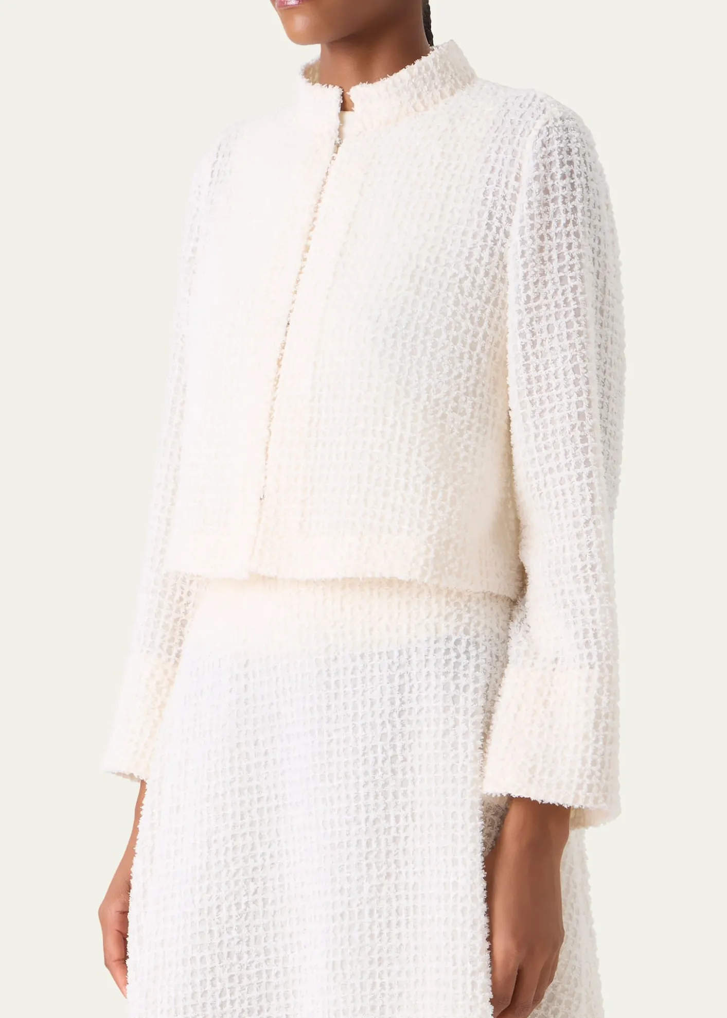 AkrisHockney Fringed Techno Short Bolero Jacket