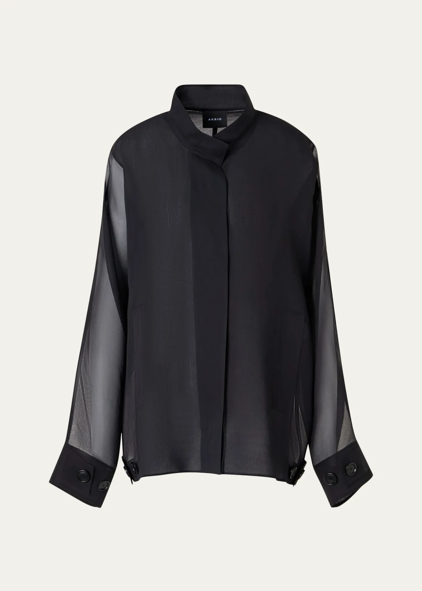 AkrisHuma Silk Georgette Oversized Parka Jacket