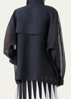 AkrisHuma Silk Georgette Oversized Parka Jacket