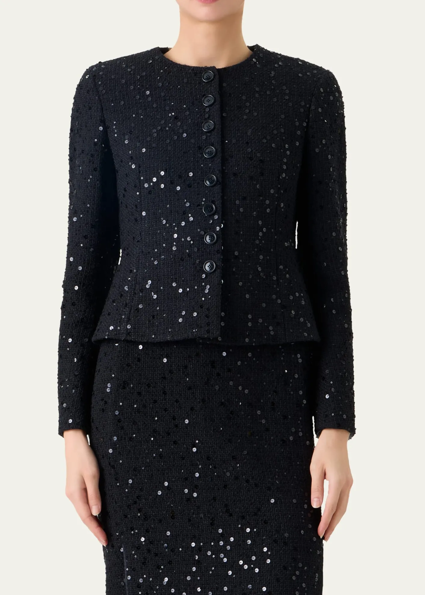 AkrisKelis Sequined Tweed Jacket