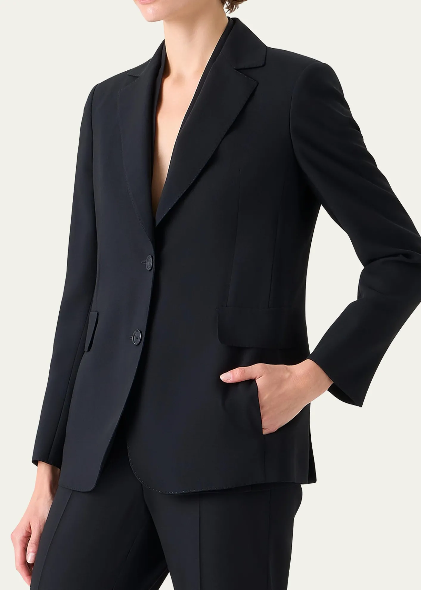 AkrisMalik Cool Wool Single-Breasted Jacket