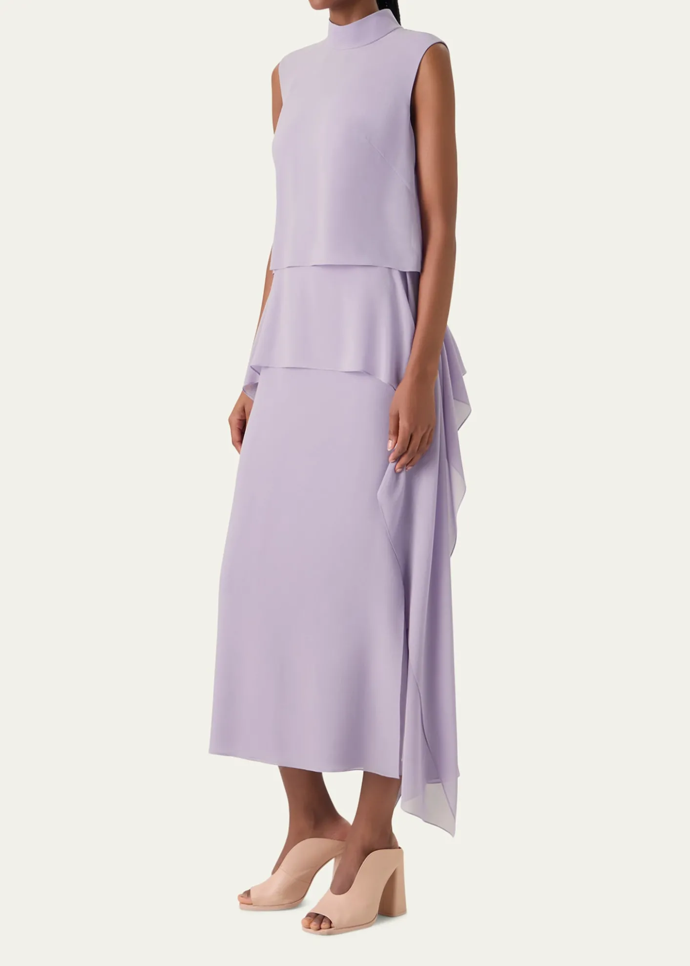 AkrisMalva Silk Georgette Layered Dress