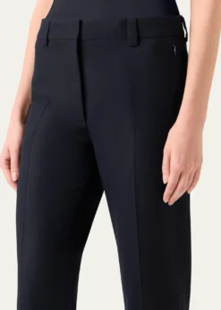 AkrisMaxima Wool Stretch Flannel Skinny-Leg Ankle Pants
