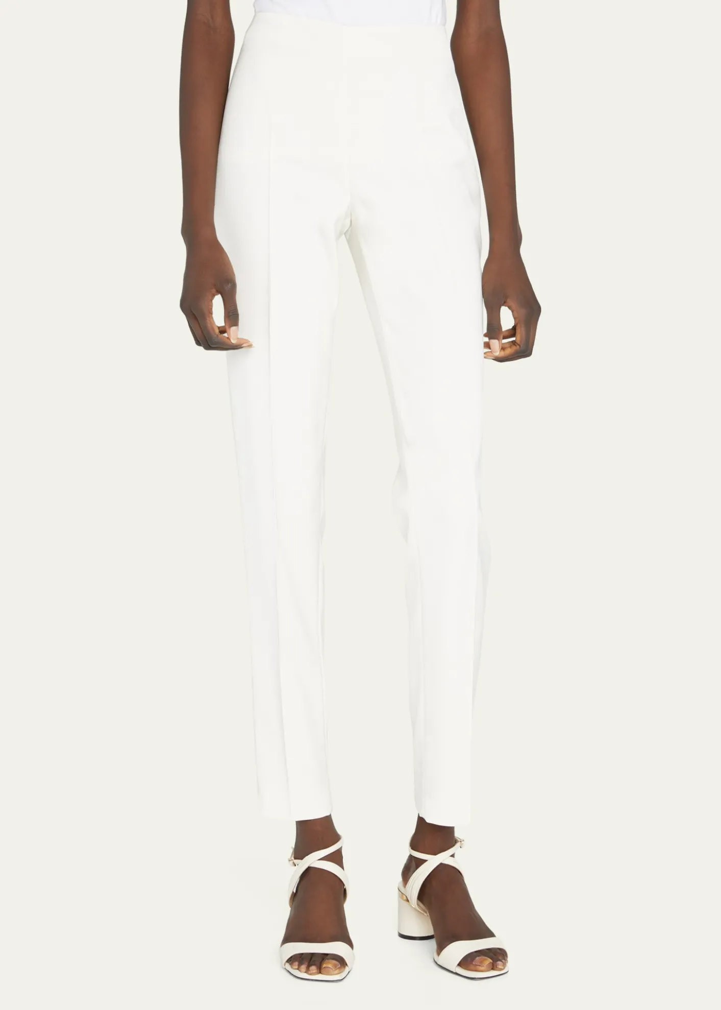 AkrisMelissa Mid-Rise Slim-Leg Pants