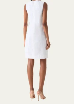 AkrisOrbit Broderie Anglaise Sleeveless Sheath Dress