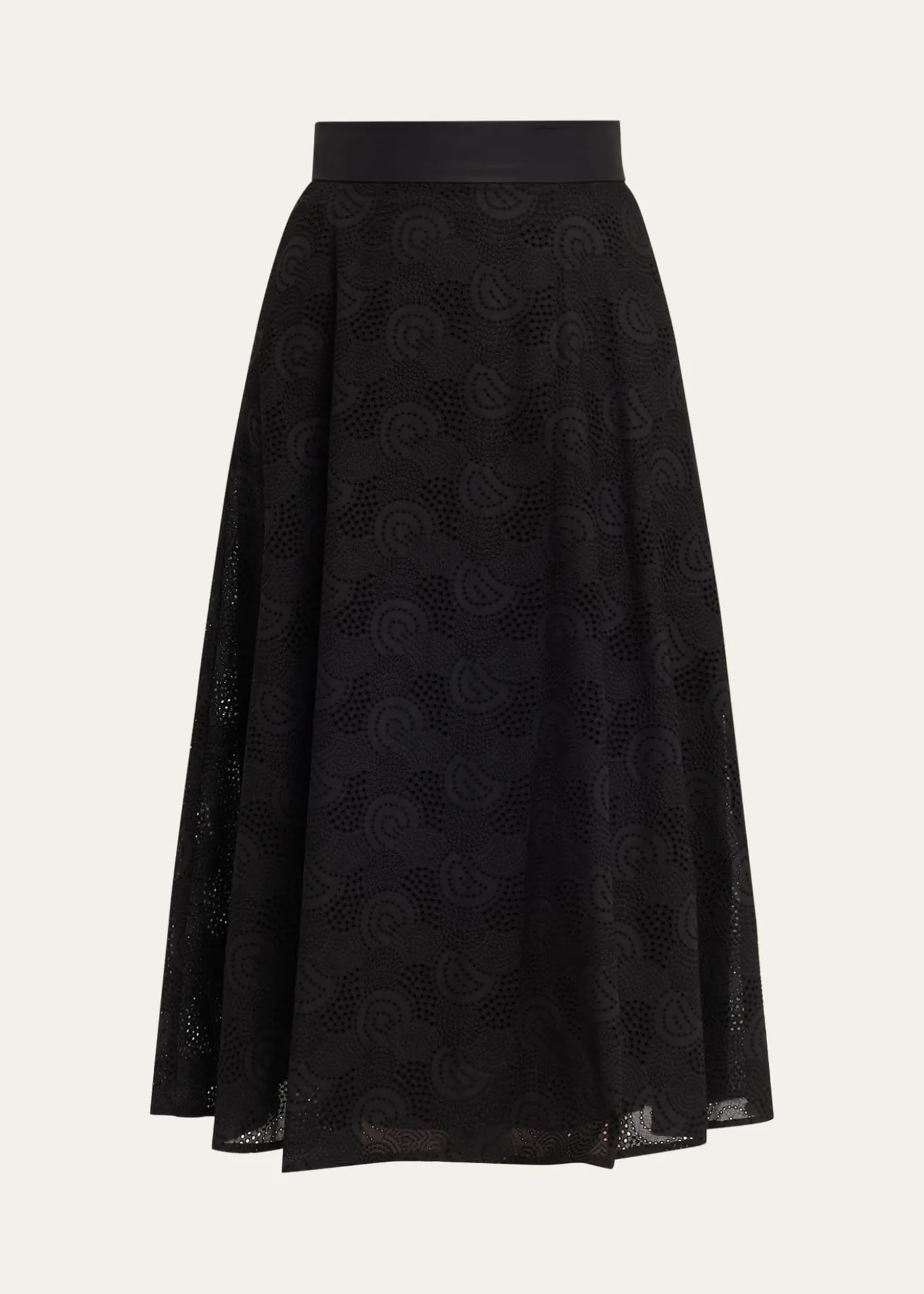 AkrisOrbit Broderie Anglaise Midi Skirt