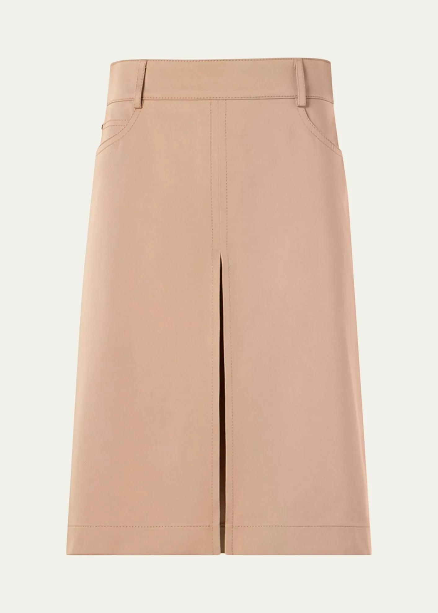 Akris puntoBox Pleat Cotton Gabardine A-Line Skirt