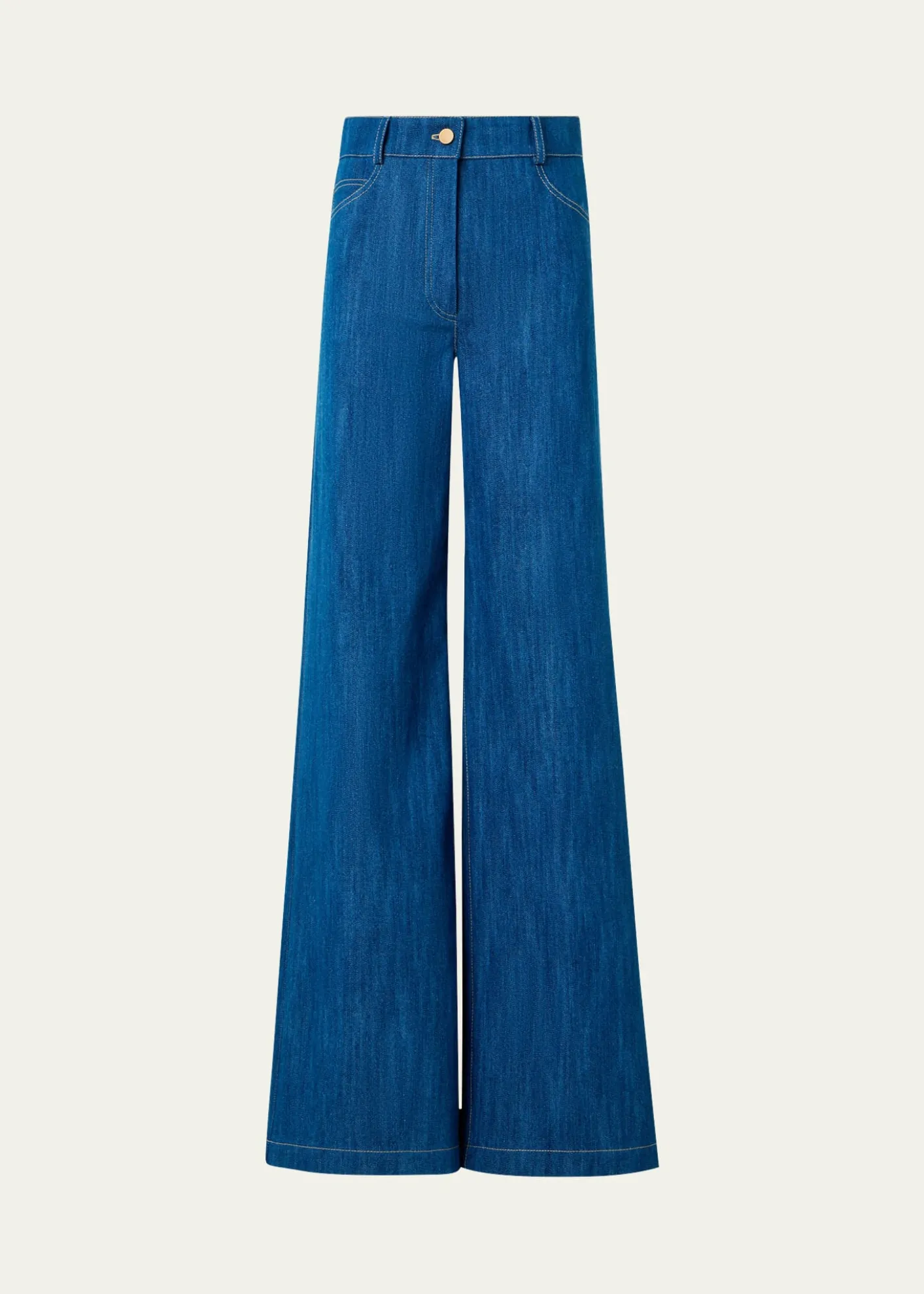 Akris puntoCooper Stretch Denim Wide-Leg Pants