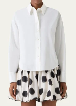 Akris puntoCotton Poplin Button-Down Shirt