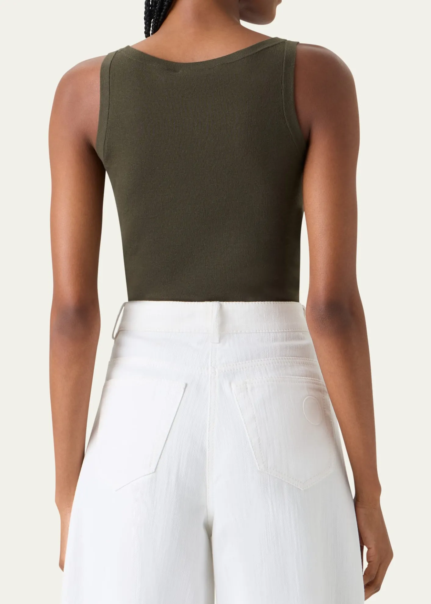 Akris puntoCotton Rib Scoop-Neck Tank Top
