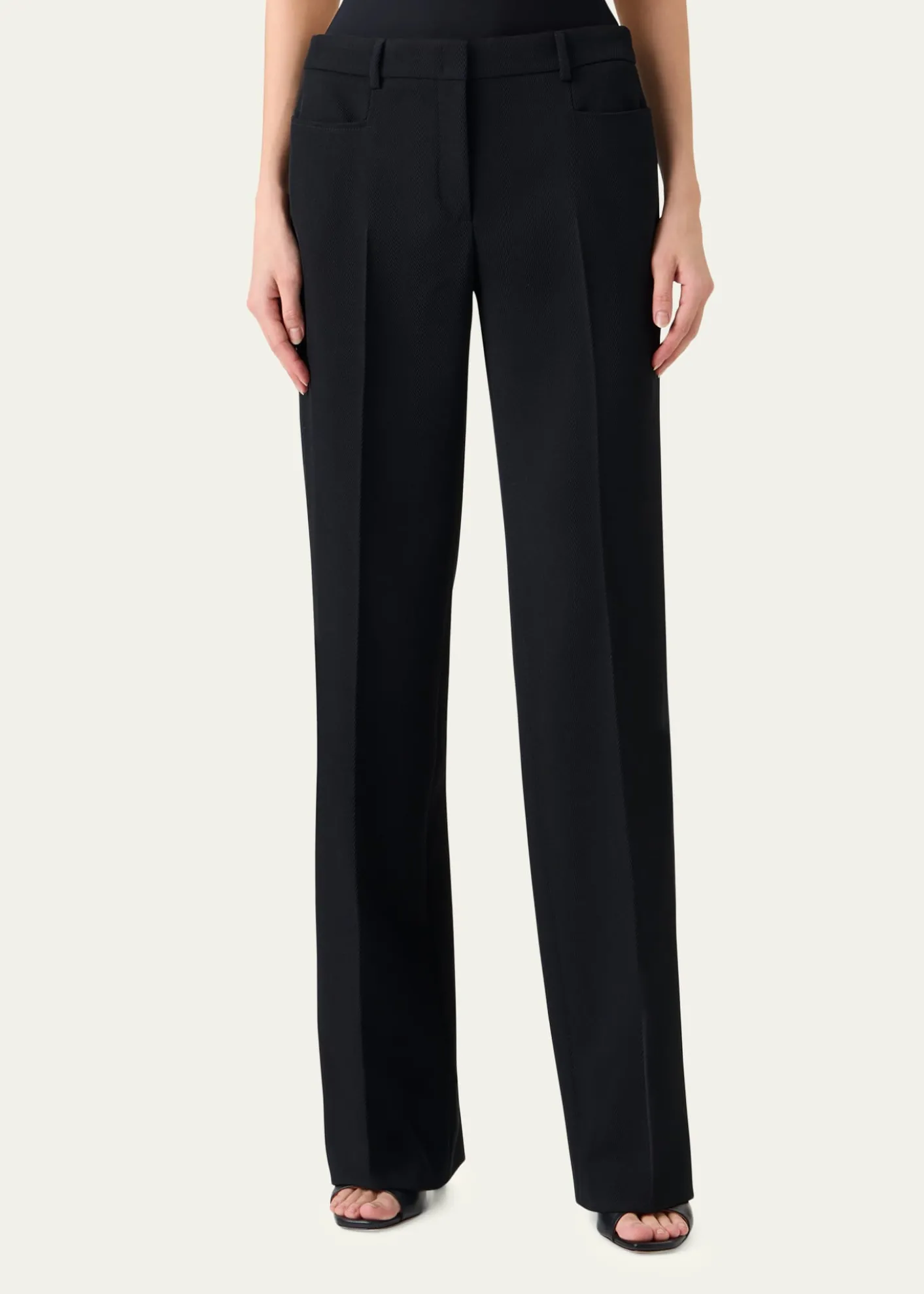 Akris puntoMikka Wool Tricotine Straight-Leg Pants