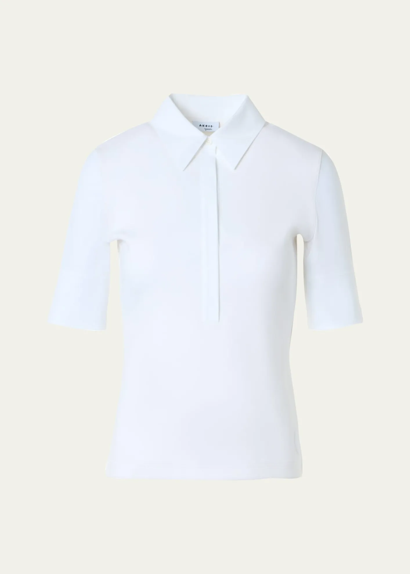 Akris puntoMixed-Media Short-Sleeve Polo Shirt