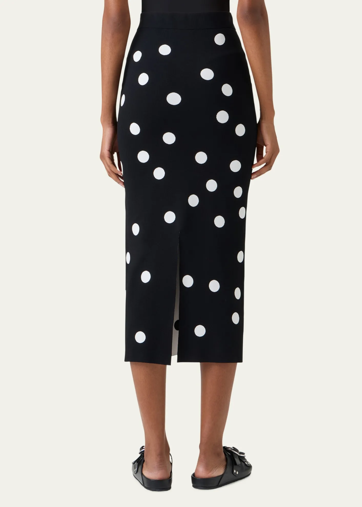 Akris puntoPolka Dot Knit Midi Tube Skirt
