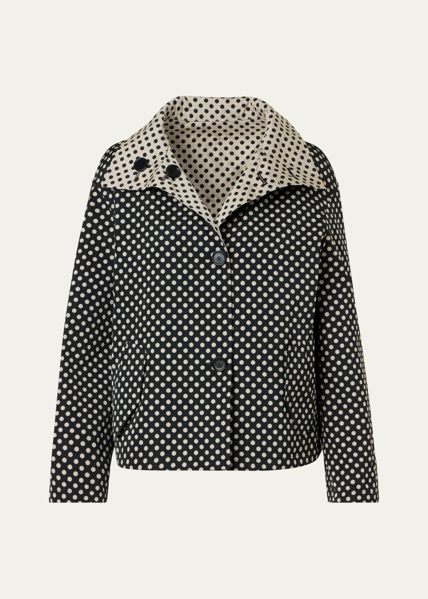 Akris puntoPolka-Dot Single-Breasted Jacket