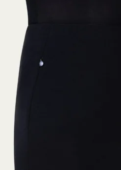 Akris puntoShort Stretch-Jersey Skirt, Black