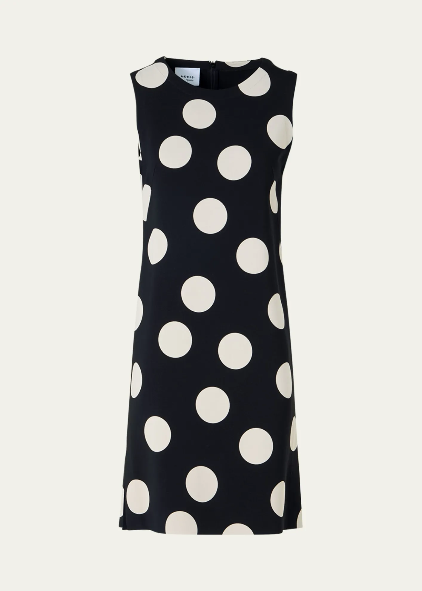 Akris puntoSleeveless XL Polka Dot Shift Dress