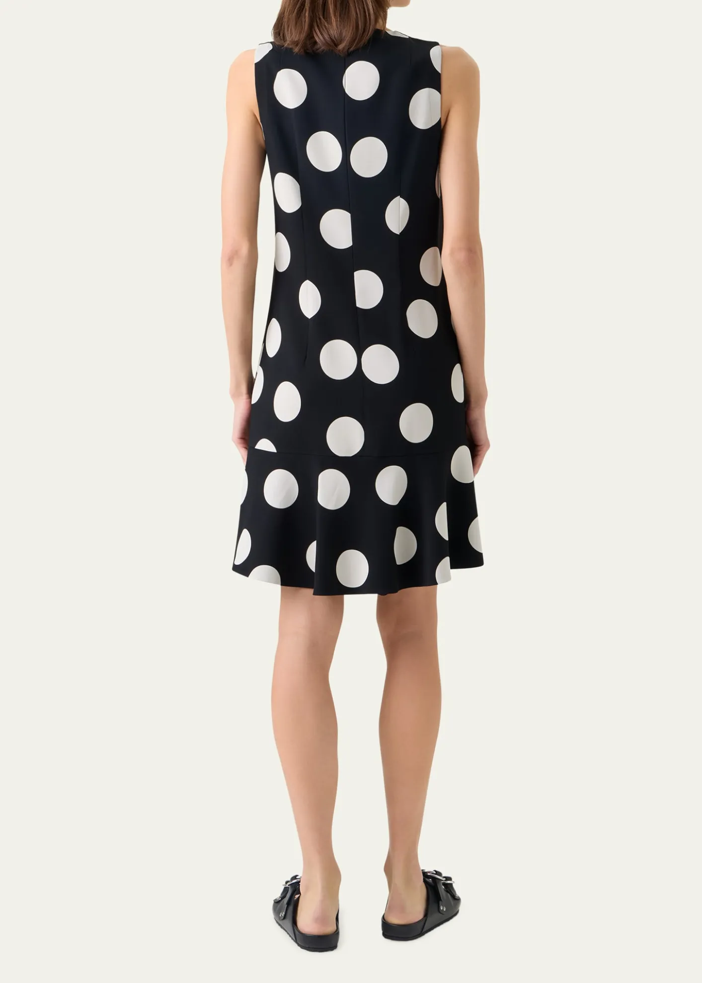 Akris puntoSleeveless XL Polka Dot Shift Dress