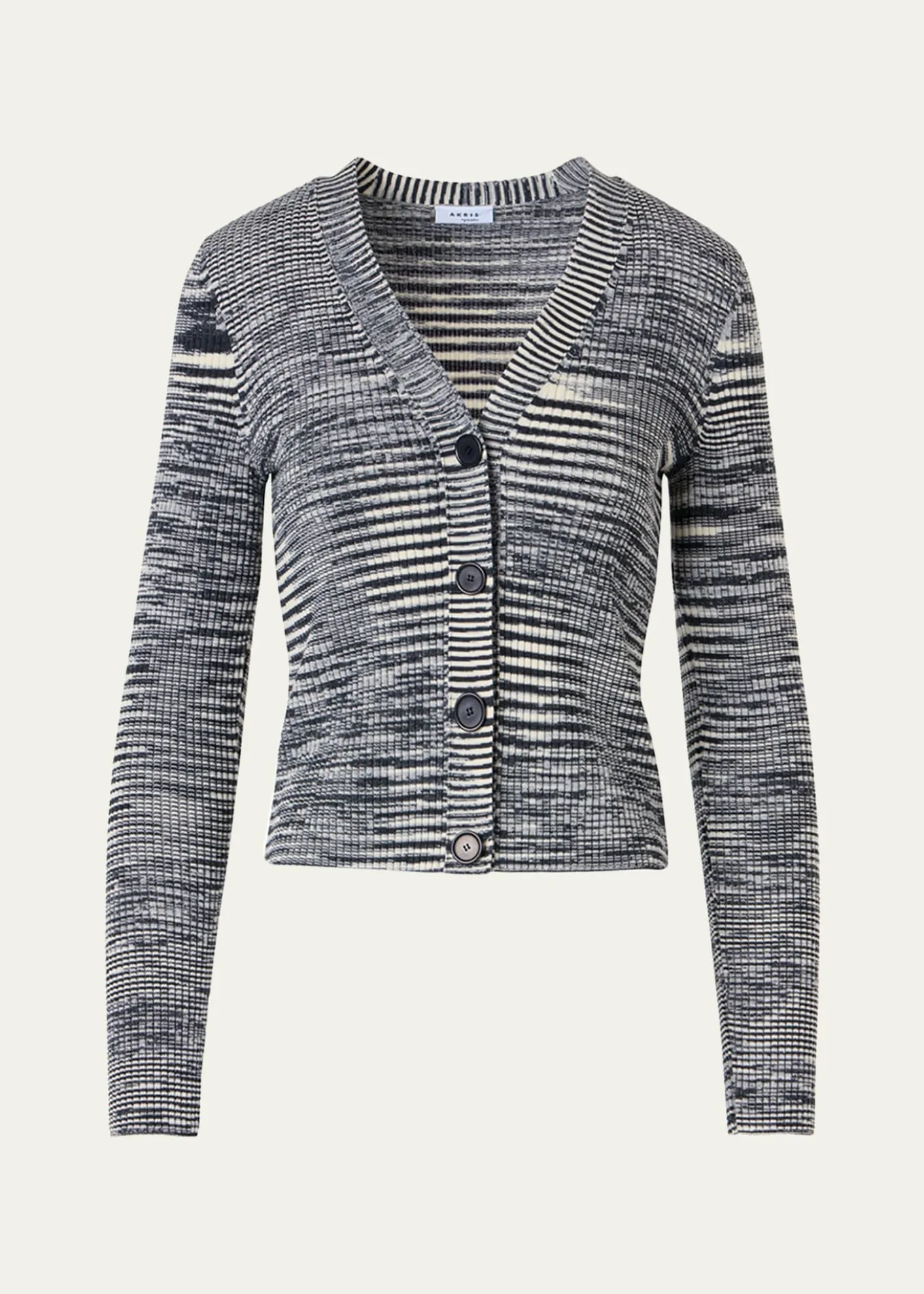 Akris puntoSpace Dye Ribbed Merino Cardigan