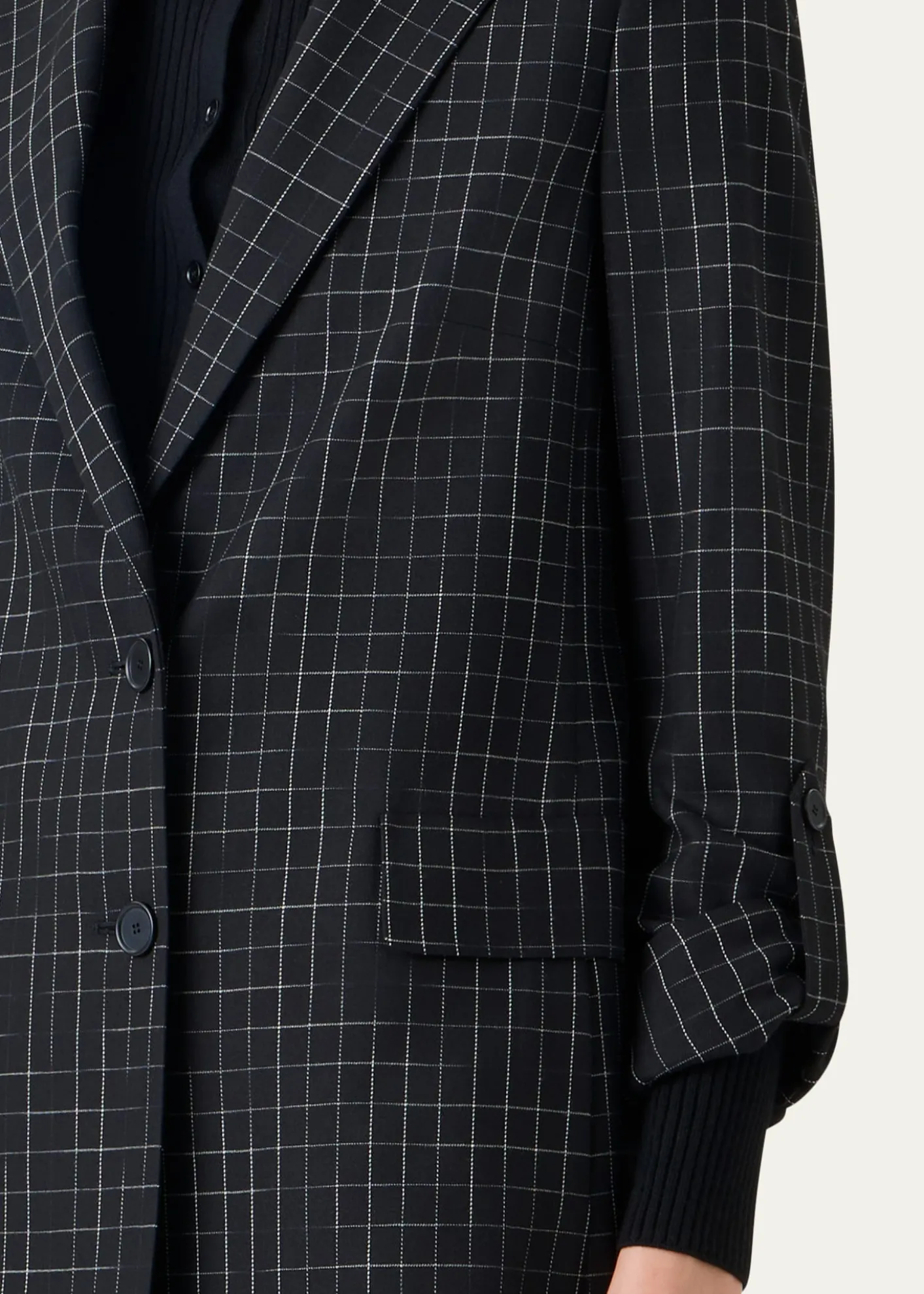Akris puntoWindowpane Check Single-Breasted Jacket