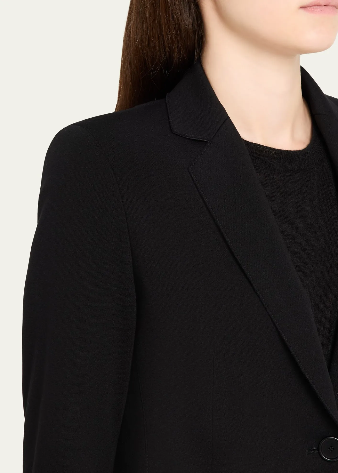 Akris puntoWool Jersey Tailored Blazer Jacket