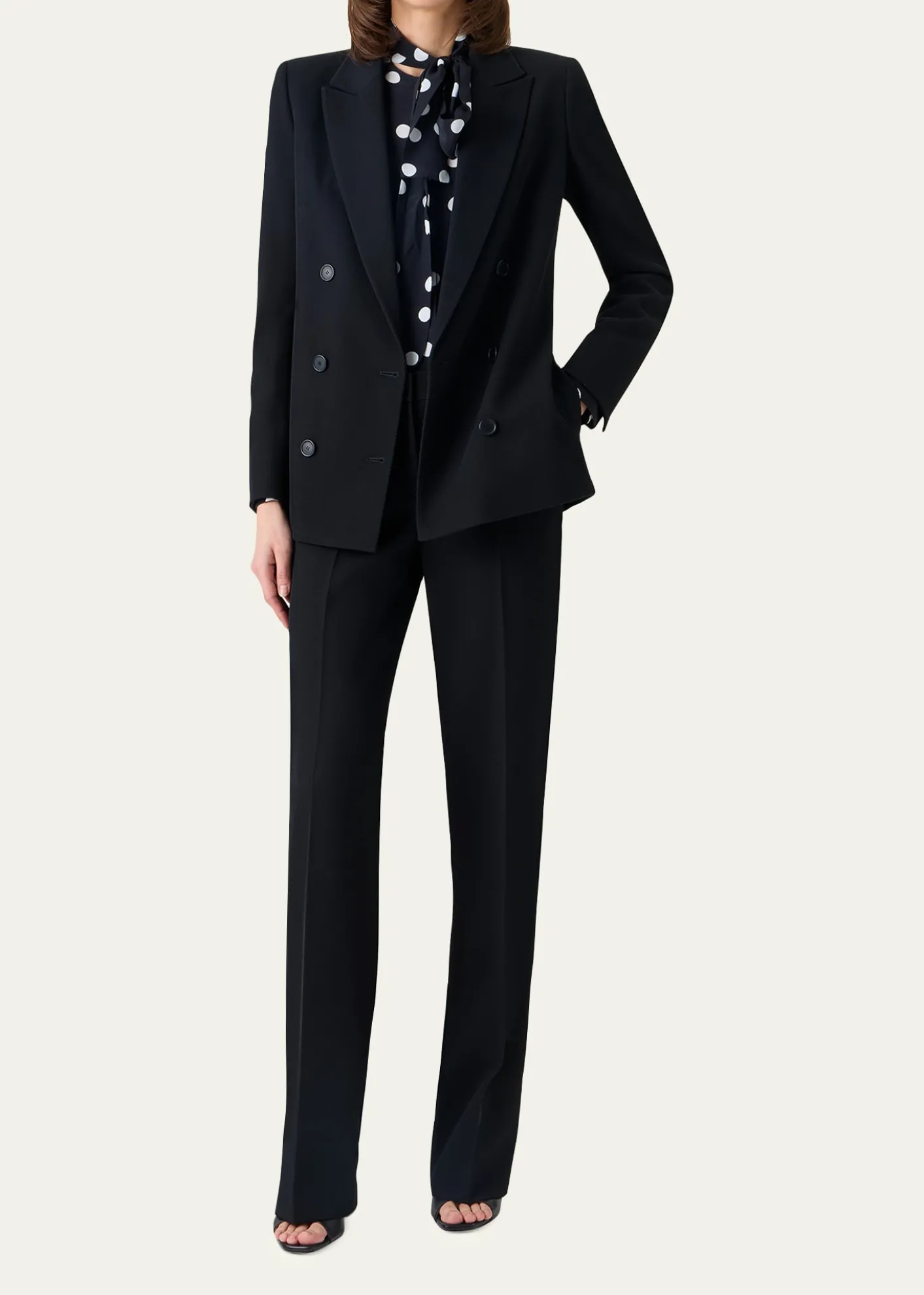 Akris puntoWool Tricotine Double-Breasted Jacket