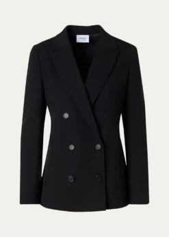 Akris puntoWool Tricotine Double-Breasted Jacket