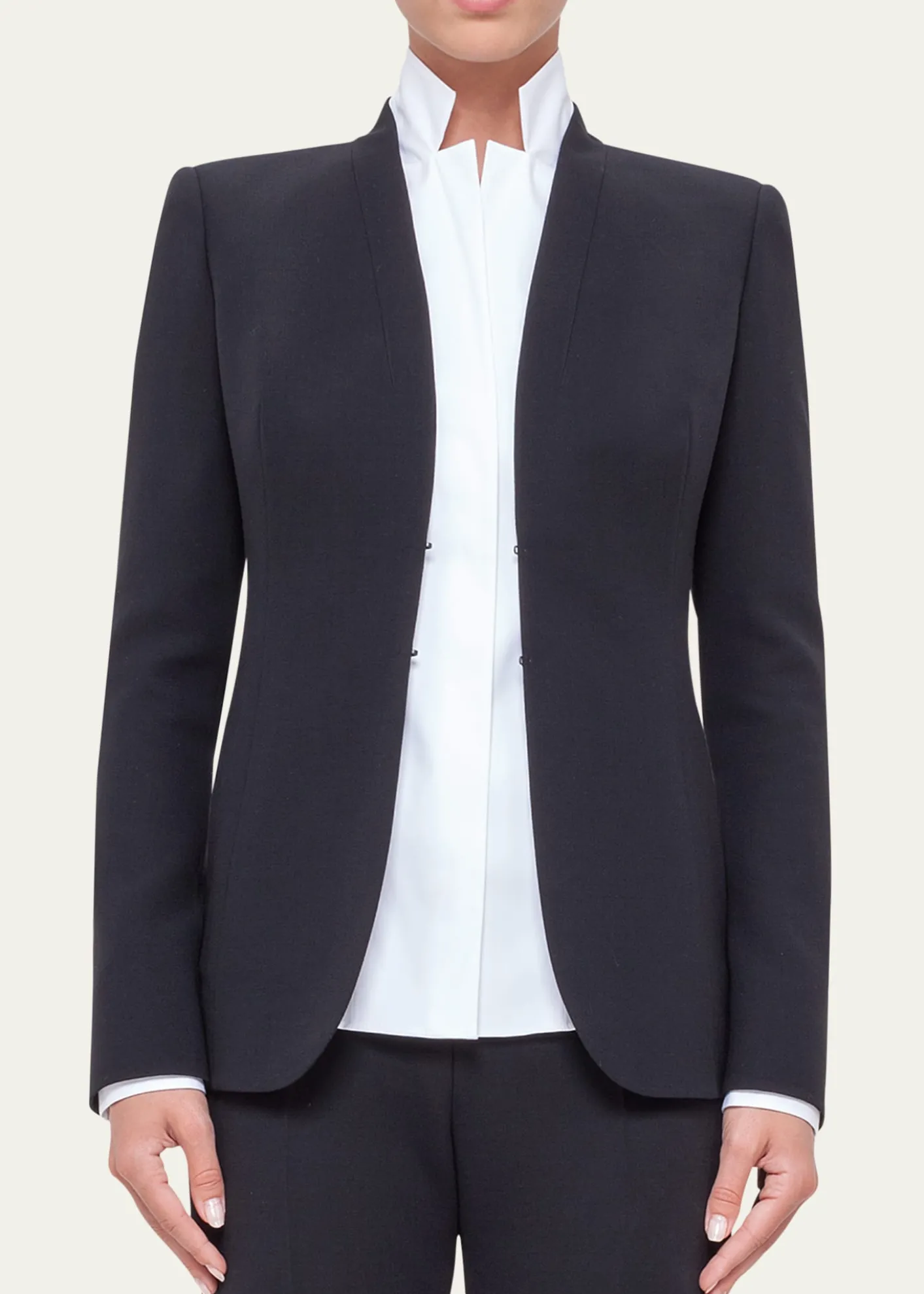 AkrisShawl-Collar Wool Jacket