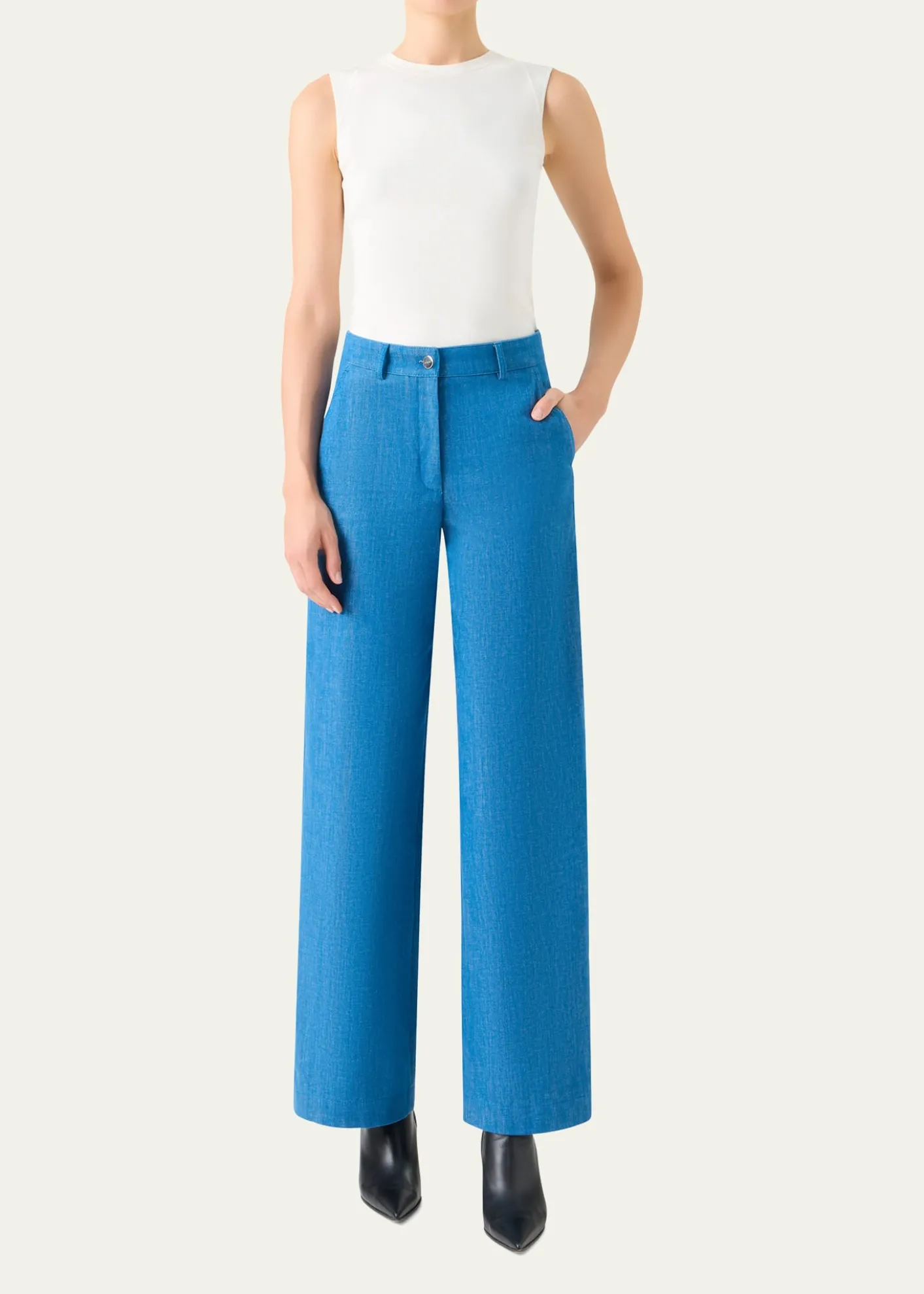 AkrisSleeveless Fitted Silk Knit Top