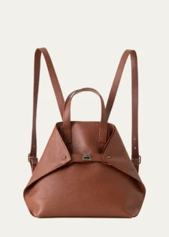 AkrisSmall Grain Leather Backpack