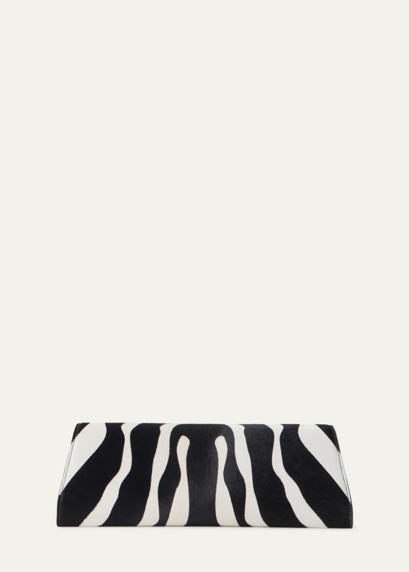 AkrisSmall Zebra-Print Calf Hair Clutch Bag