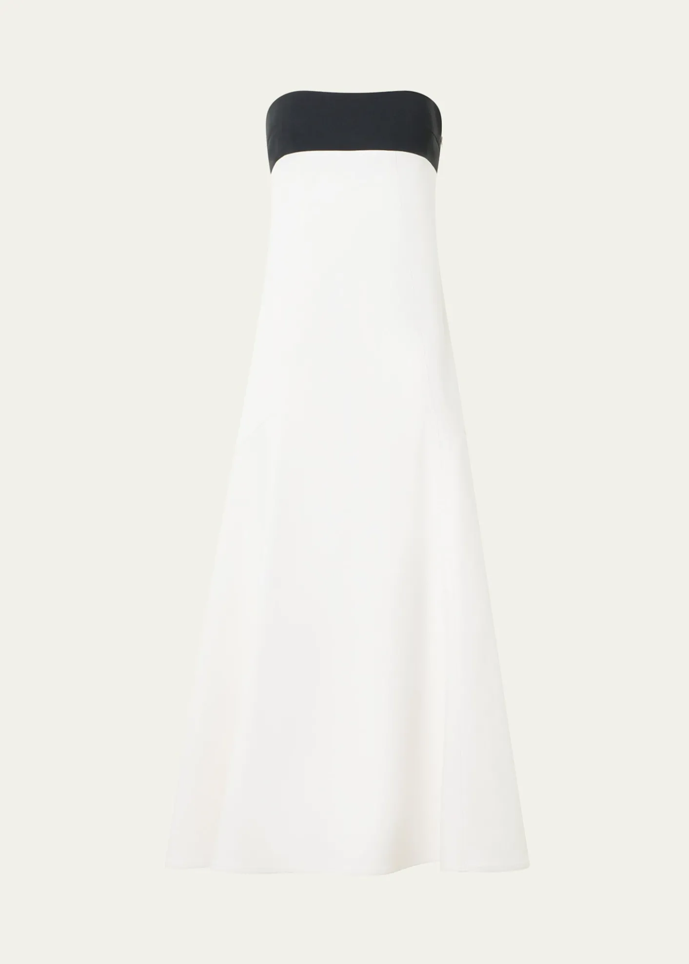 AkrisStrapless Denim A-Line Ankle Dress
