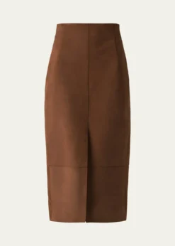 AkrisSuede Midi Pencil Skirt