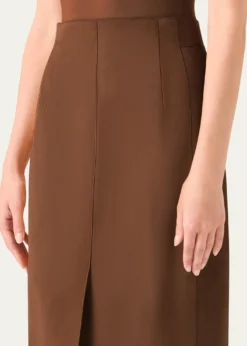 AkrisSuede Midi Pencil Skirt