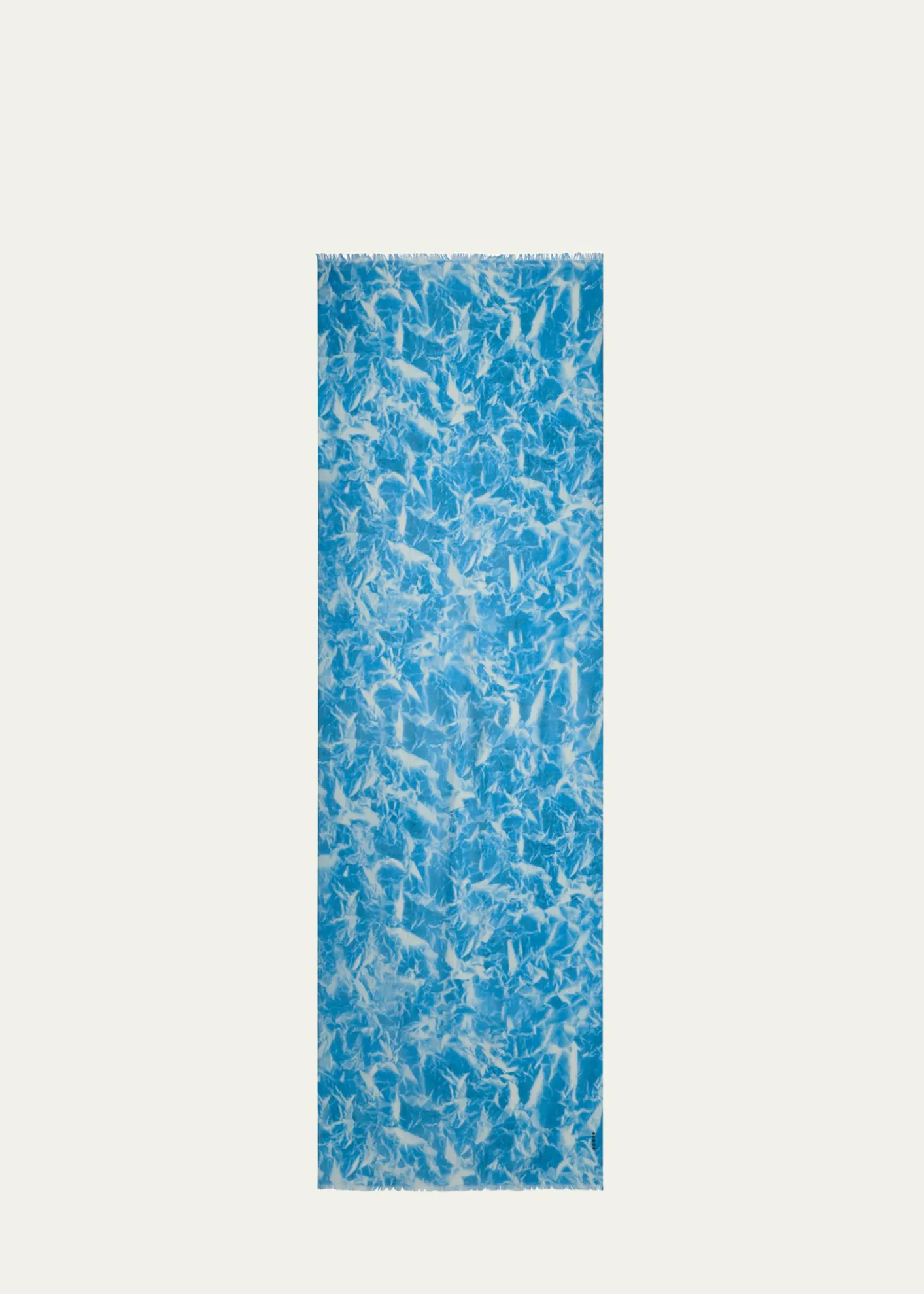 AkrisWhitecaps-Print Cashmere Scarf