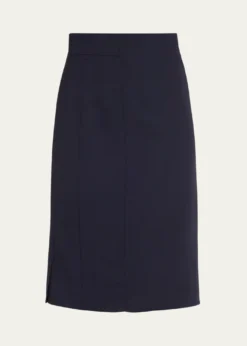 AkrisWool-Blend Knee-Length Pencil Skirt