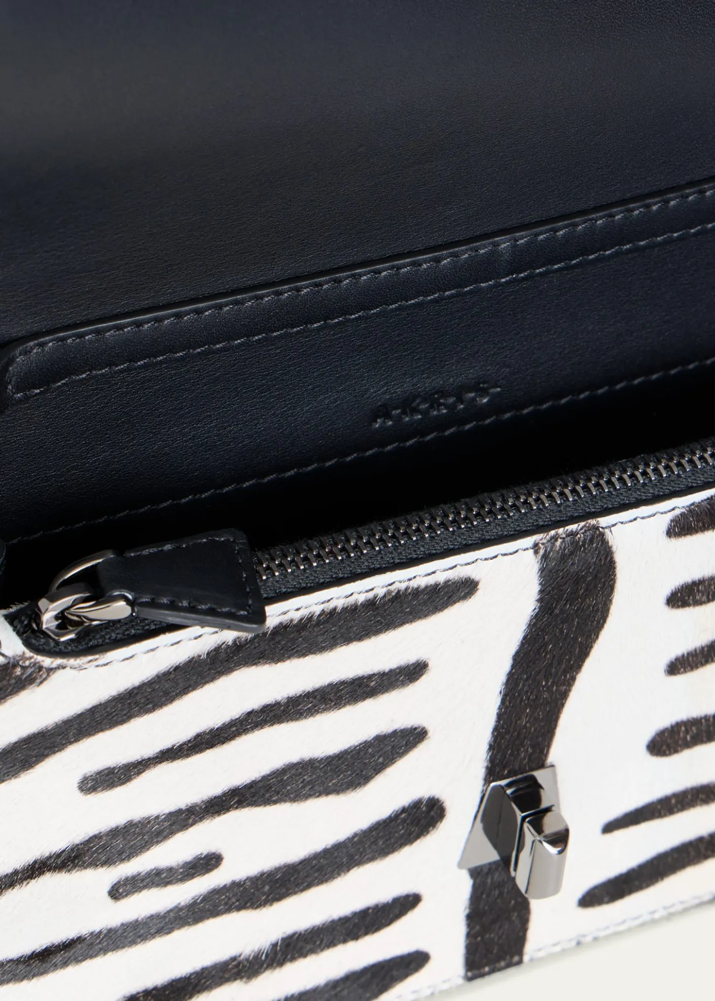 AkrisZebra-Print Calf Hair Clutch Bag