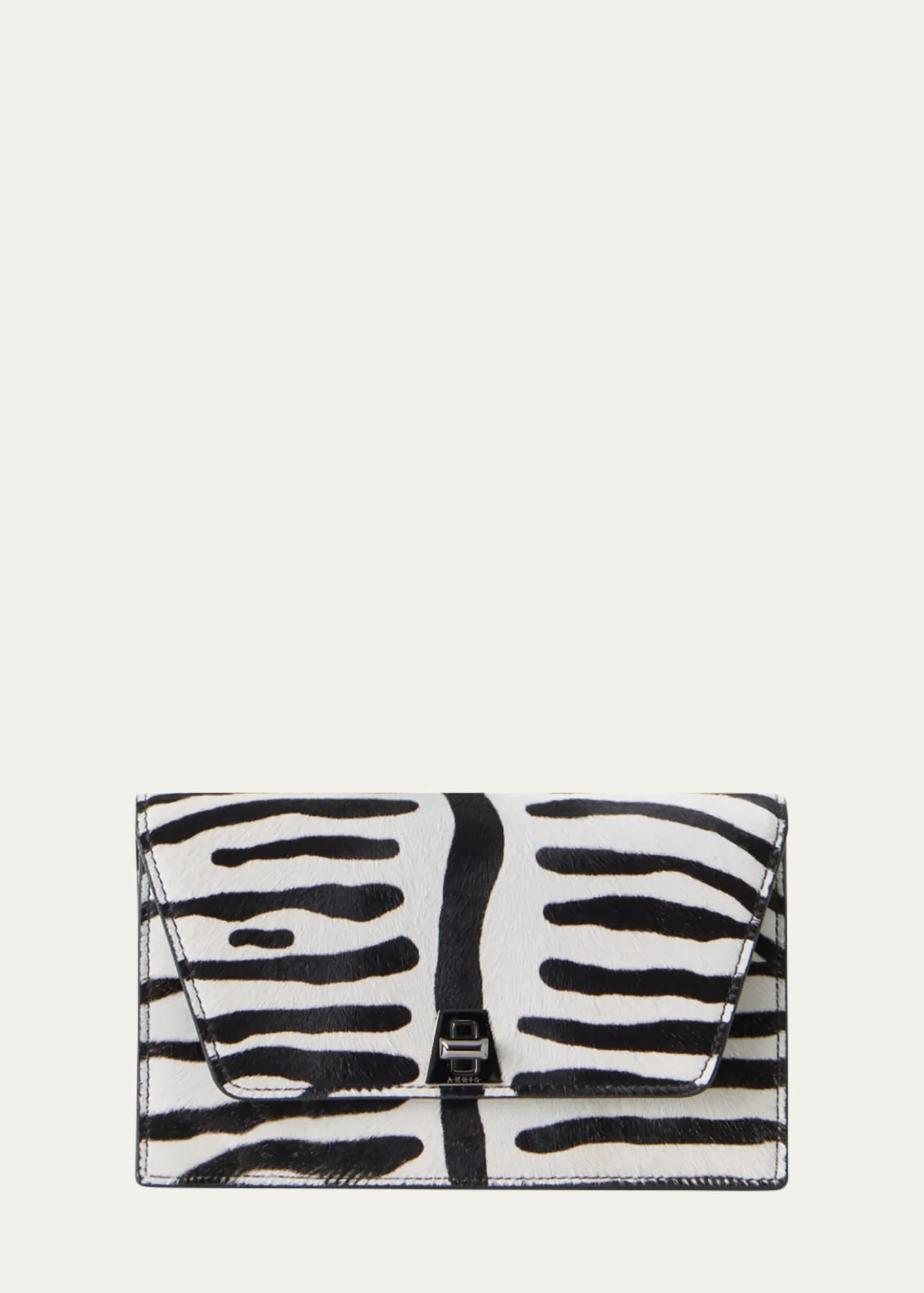 AkrisZebra-Print Calf Hair Clutch Bag