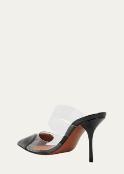 ALAIACoeur Clear Cap-Toe Mule Pumps