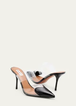 ALAIACoeur Clear Cap-Toe Mule Pumps