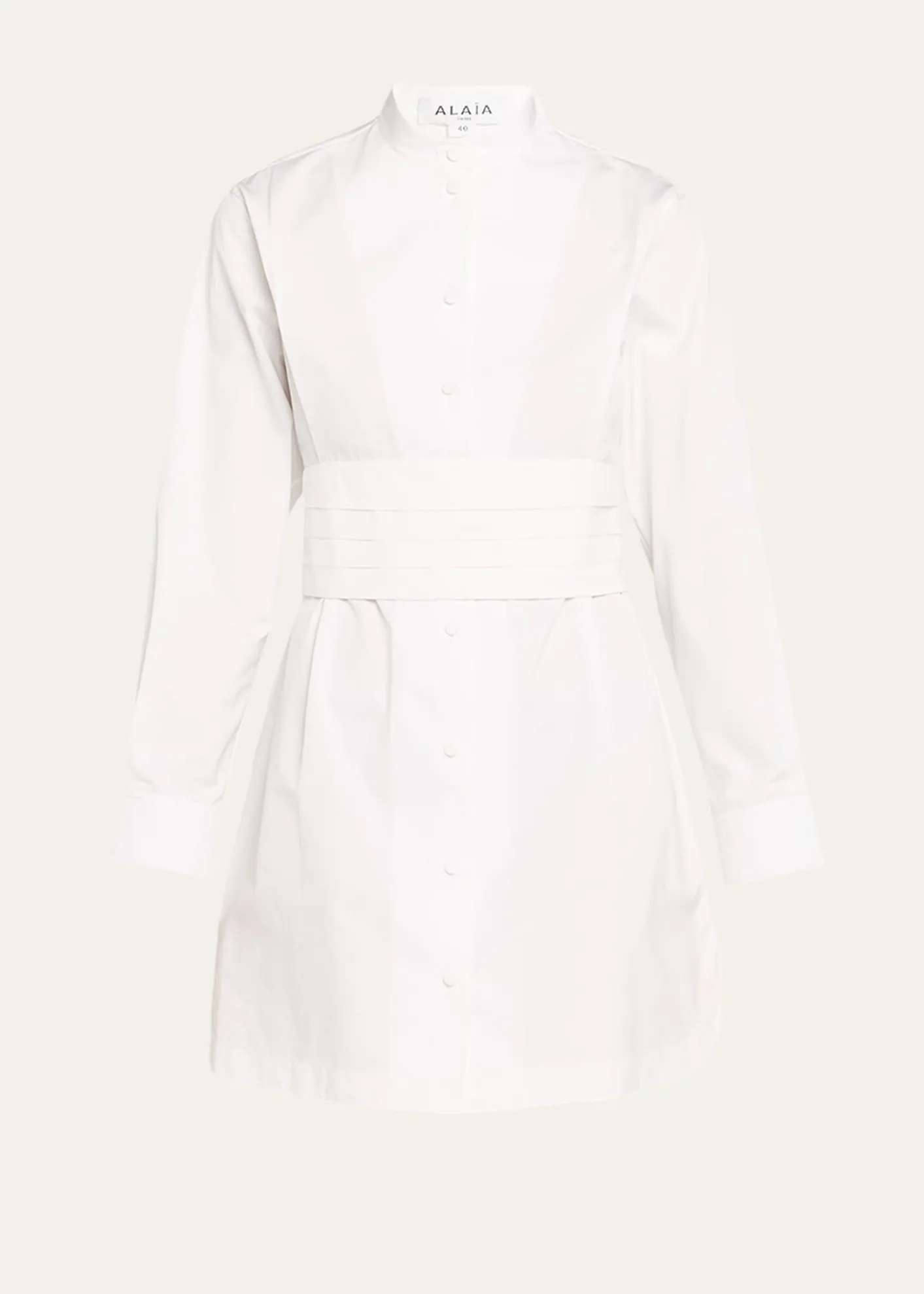 ALAIACummerbund Mini Shirtdress